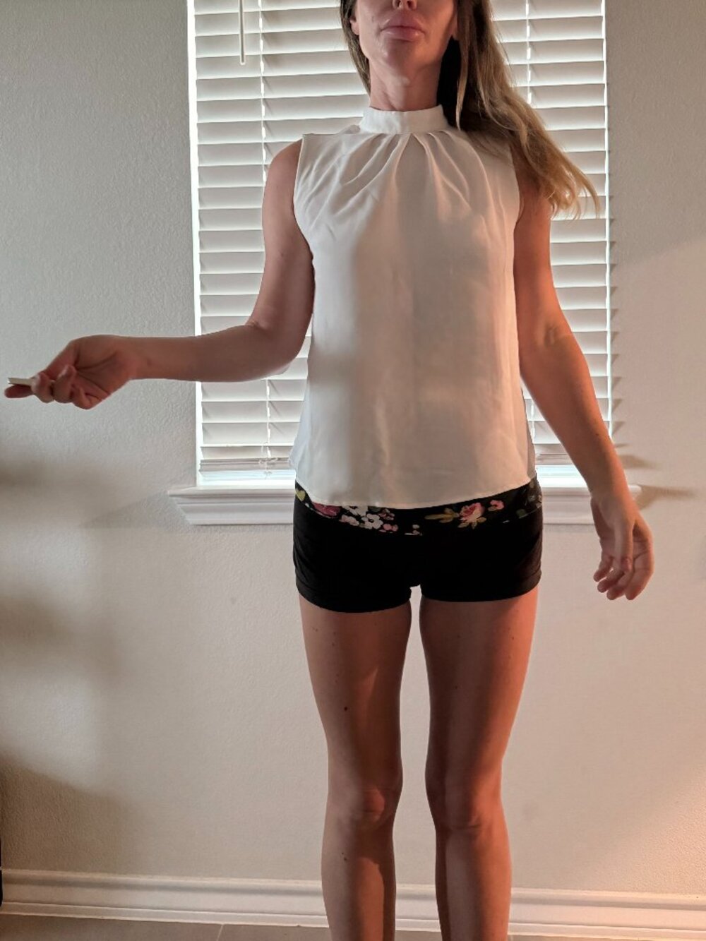 Stylish white chiffon blouse by F21, size XS